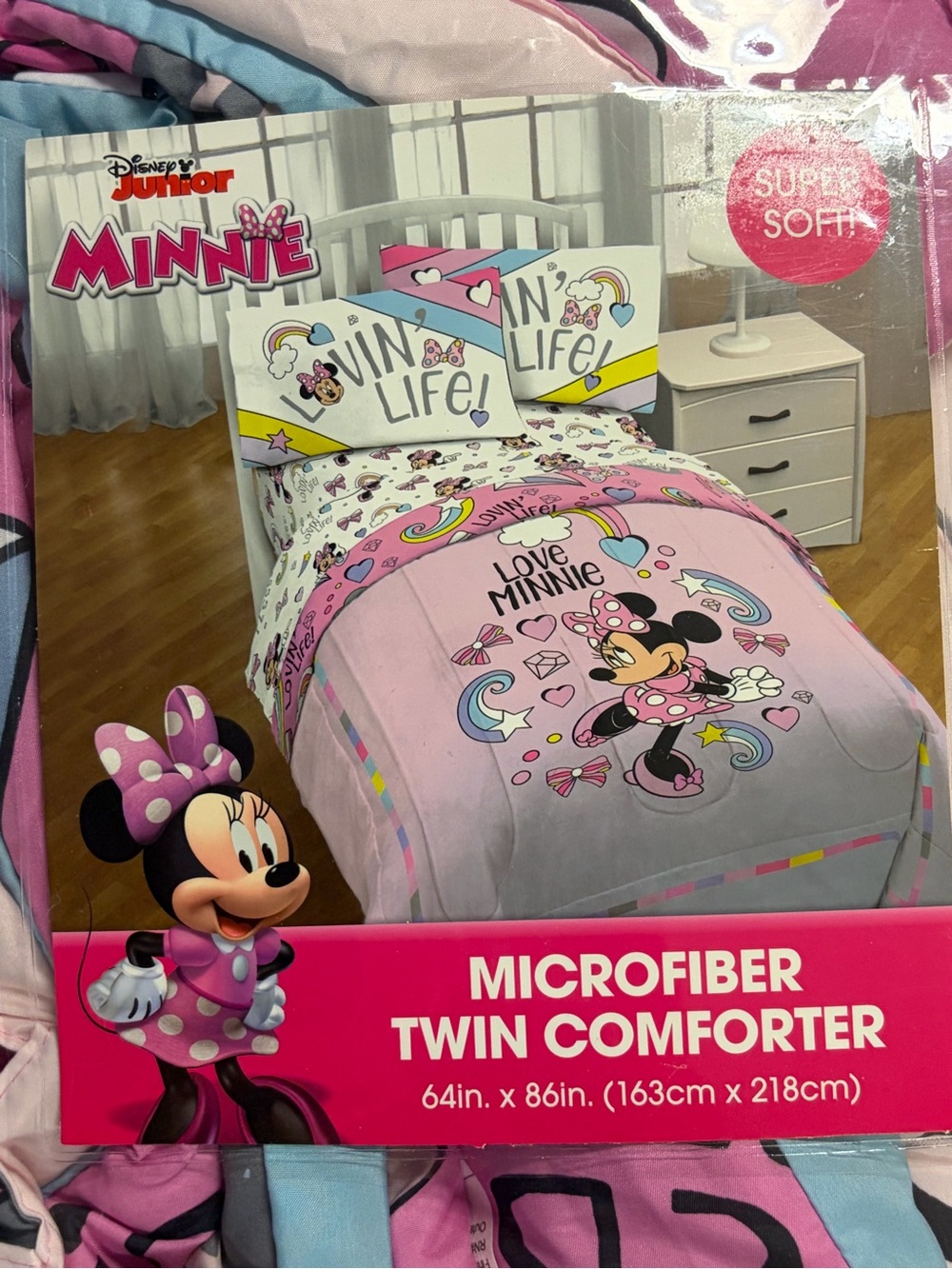 Minnie Mouse Microfiber Twin Microfiber Comforter ONLY Lovin Life Love Minnie